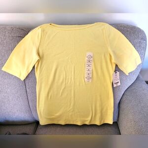 St John's Bay Classic Boatneck Tee, NWT, 100% cotton, Size S (can fit a medium)